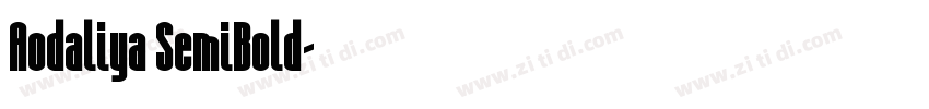Aodaliya SemiBold字体转换